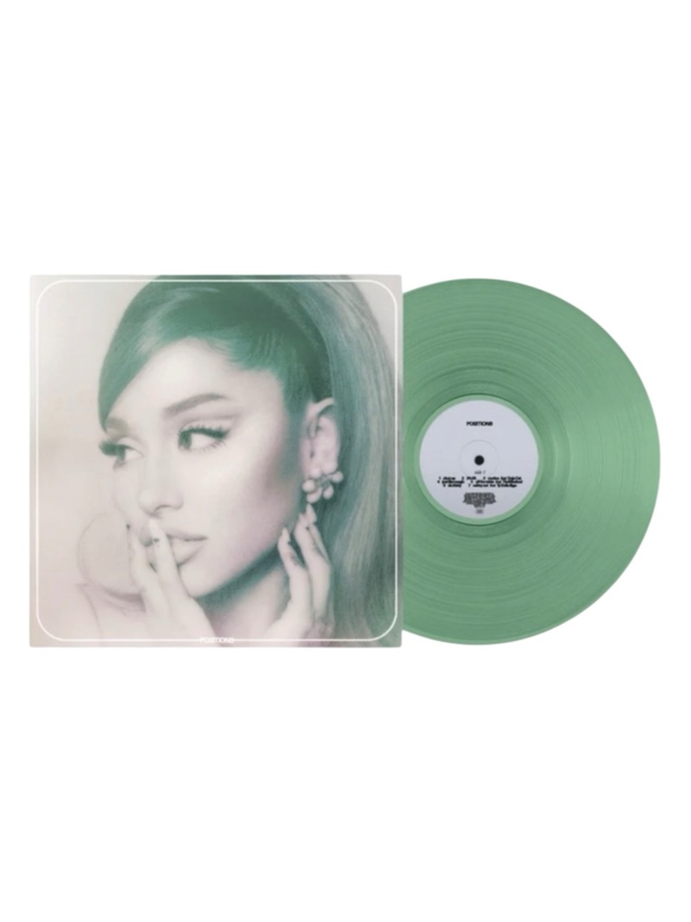 Ariana Grande Positions LP Limited Coke Bottle Clear (Green) Vinyl • SEALED